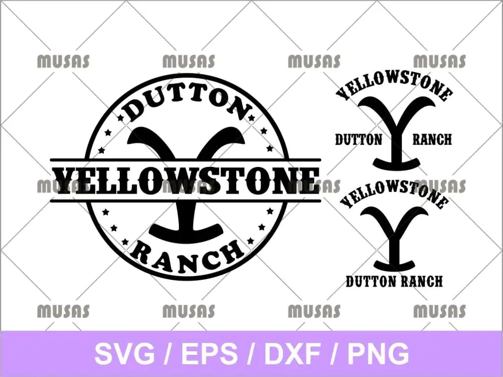 Yellowstone SVG DXF PNG EPS Vector