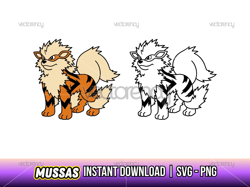 Arcanine Pokemon Image Download PNG SVG Vector