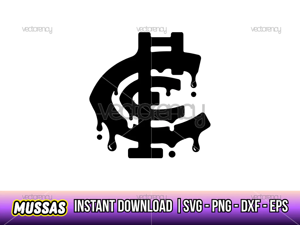 Carlton AFL Logo Drip Vector SVG PNG