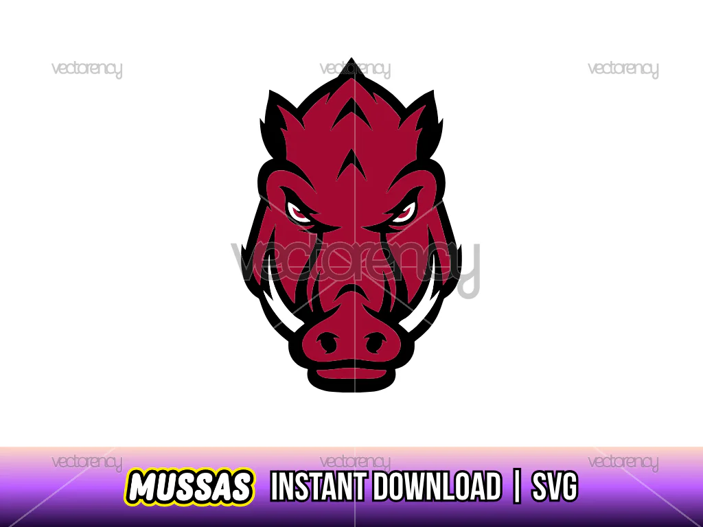 Arkansas Razorbacks Basketball Mascot SVG