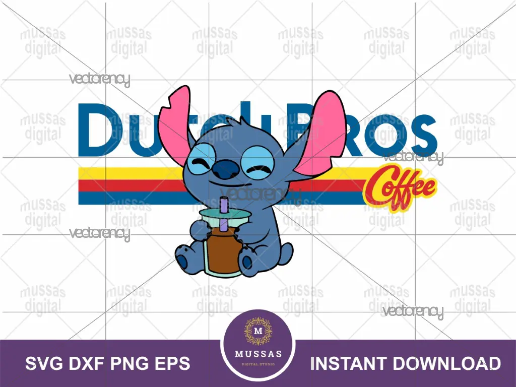 Stitch Dutch Bros Coffee SVG