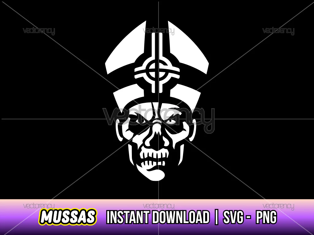 Papa Emeritus Ghost Face PNG HD and SVG File