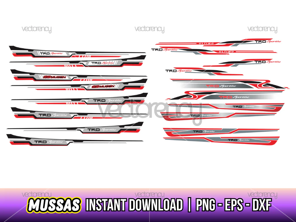 TRD Sticker Decals Template Vector CRD Corel Draw Download