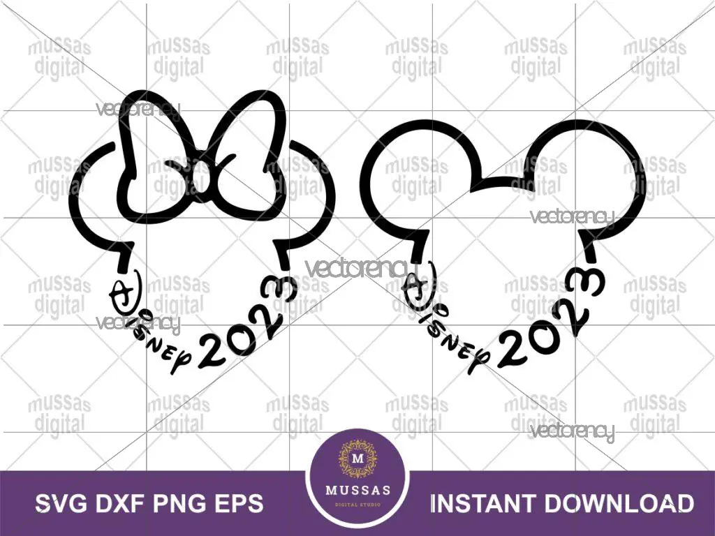 Mickey Minnie Disney SVG Mouse Head