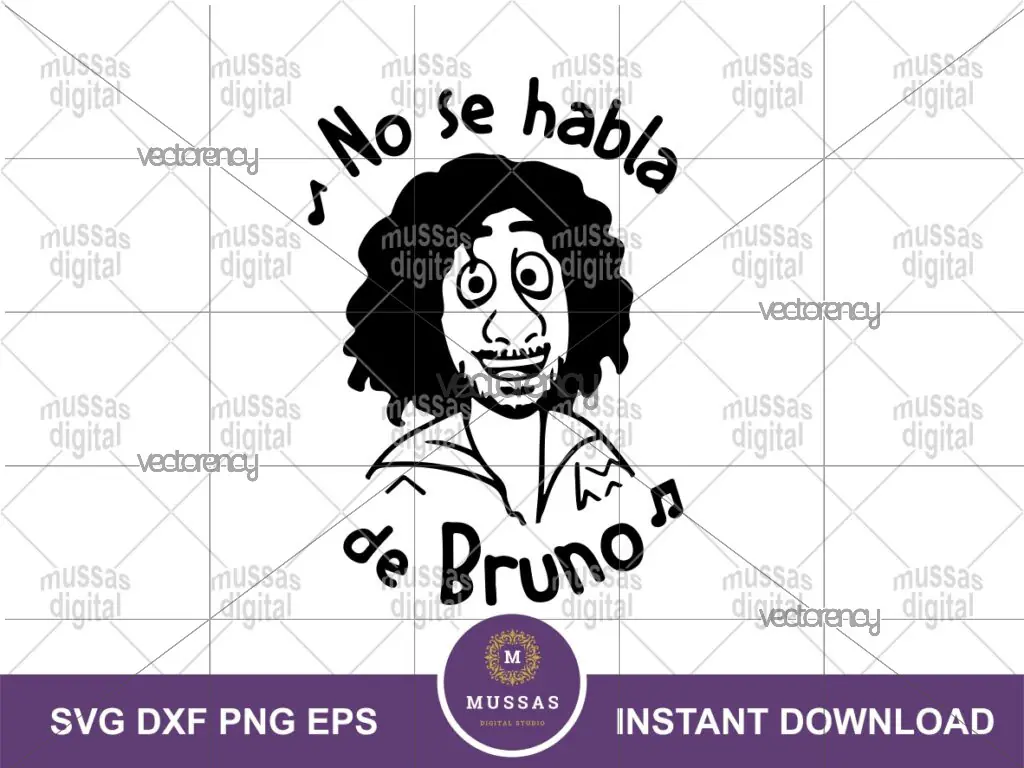 Bruno SVG No Talk of Bruno Silhouette Clipart