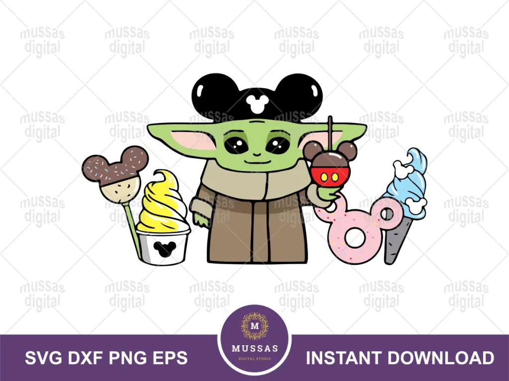 Baby Yoda SVG Ears Snacks