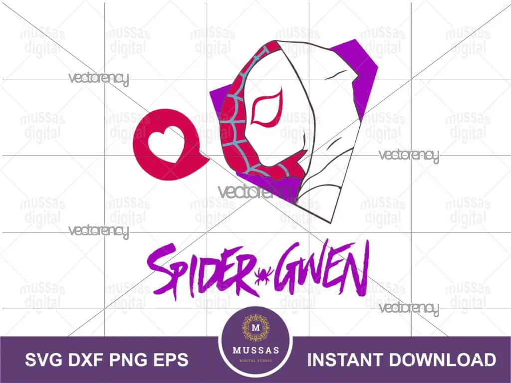 Gwen Spider SVG Superhero Ghost Spide Cut File Trending