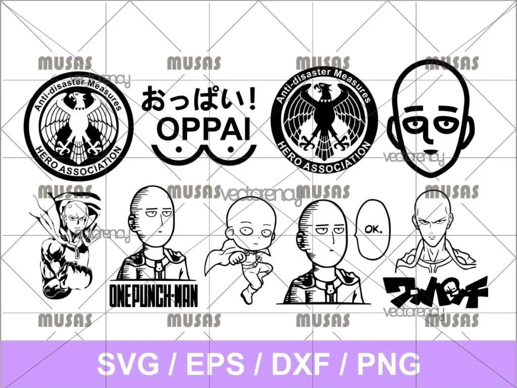 One Punch Man Anime Manga SVG