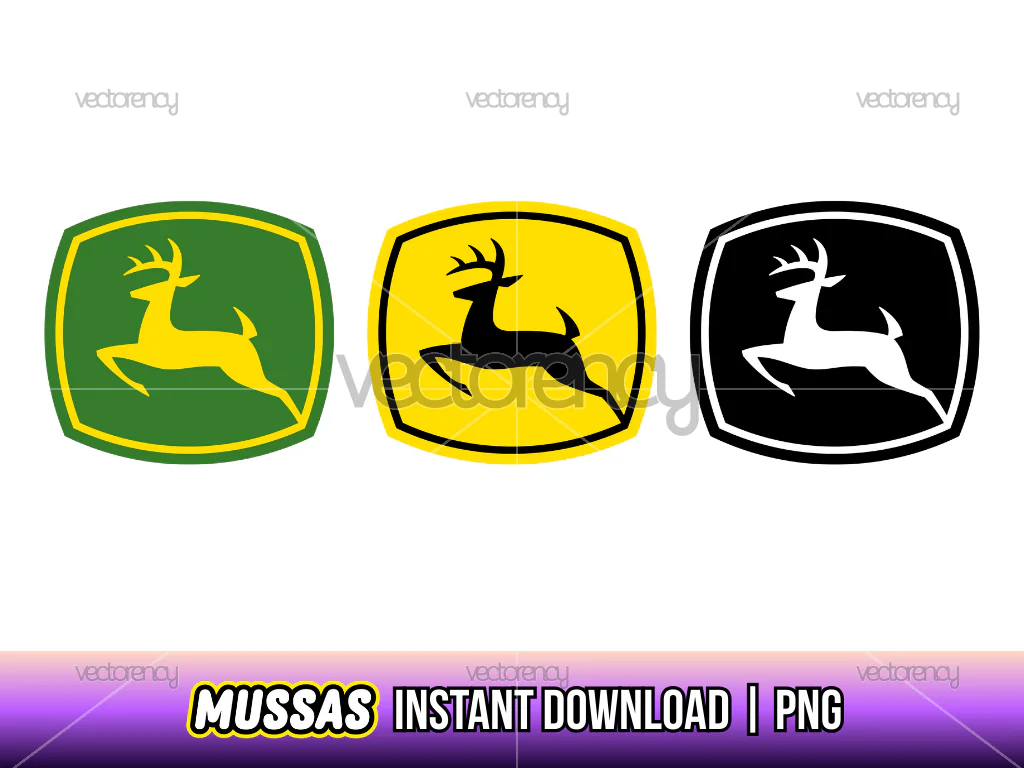 John Deere Logo Symbol PNG Multicolor