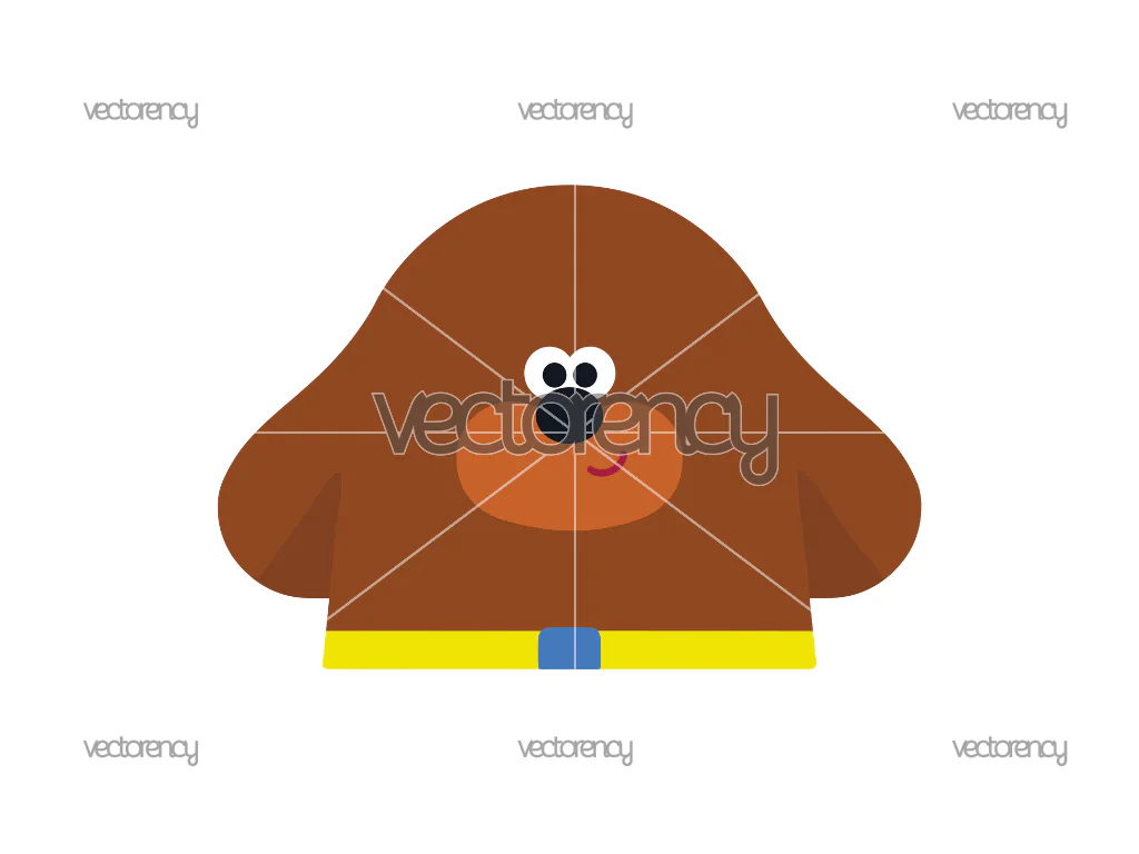 Hey Duggee Head for Mask Party Printable PNG