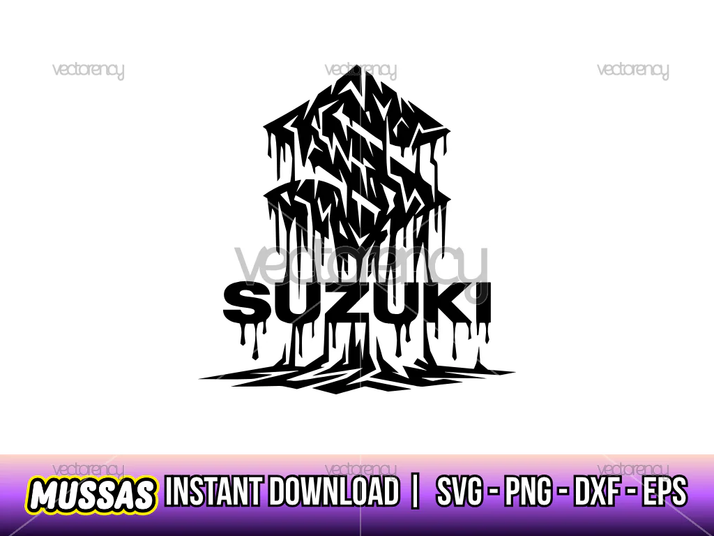 Suzuki Logo Drip SVG Vector