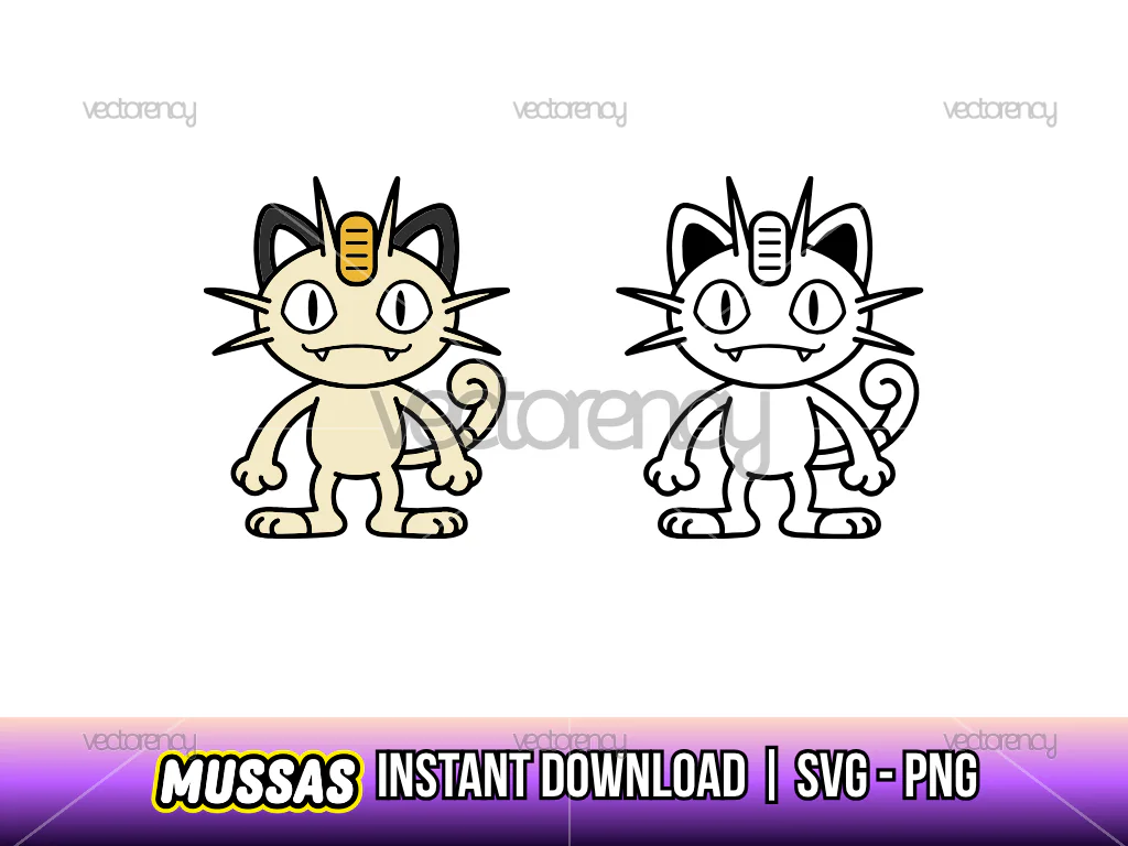 Meowth Pokemon PNG Vector Image Download