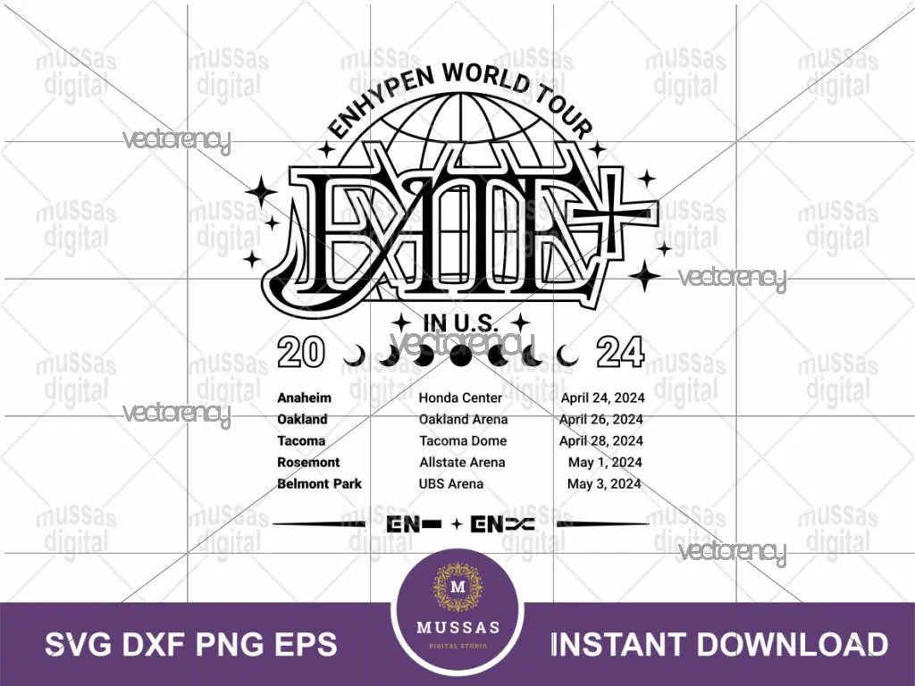 Enhypen Fate Plus U.S. Tour SVG EPS