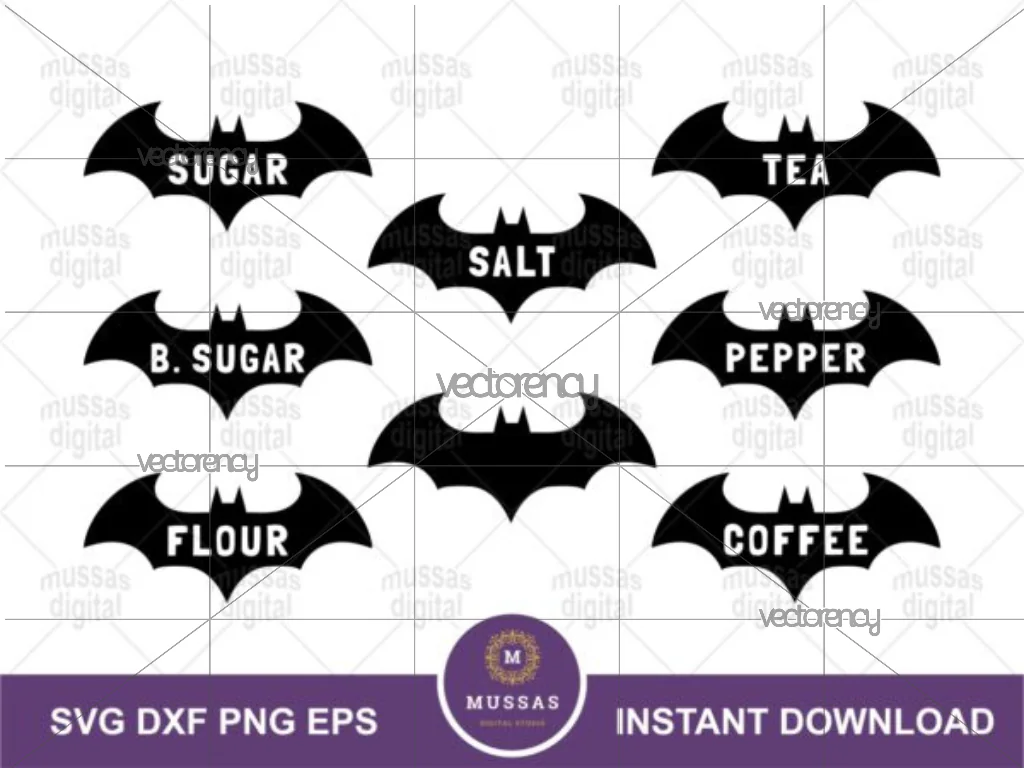 Bat Food Label SVG