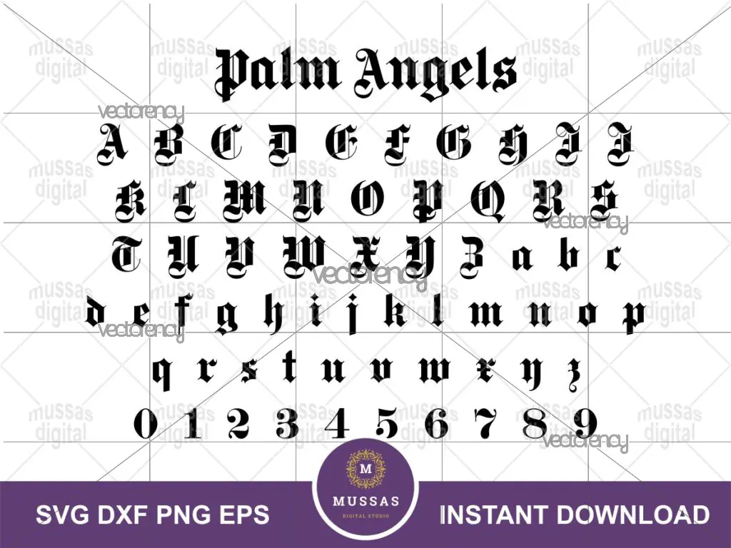 Palm Angels Font SVG EPS