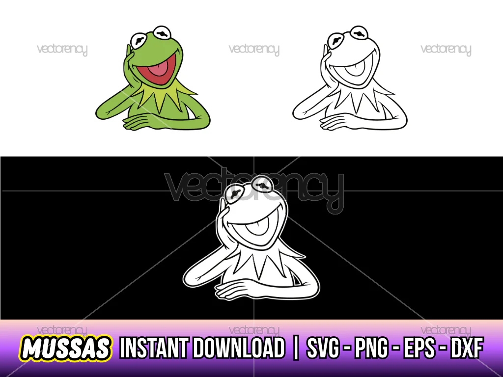 Kermit Cartoon Vector SVG PNG EPS DXF