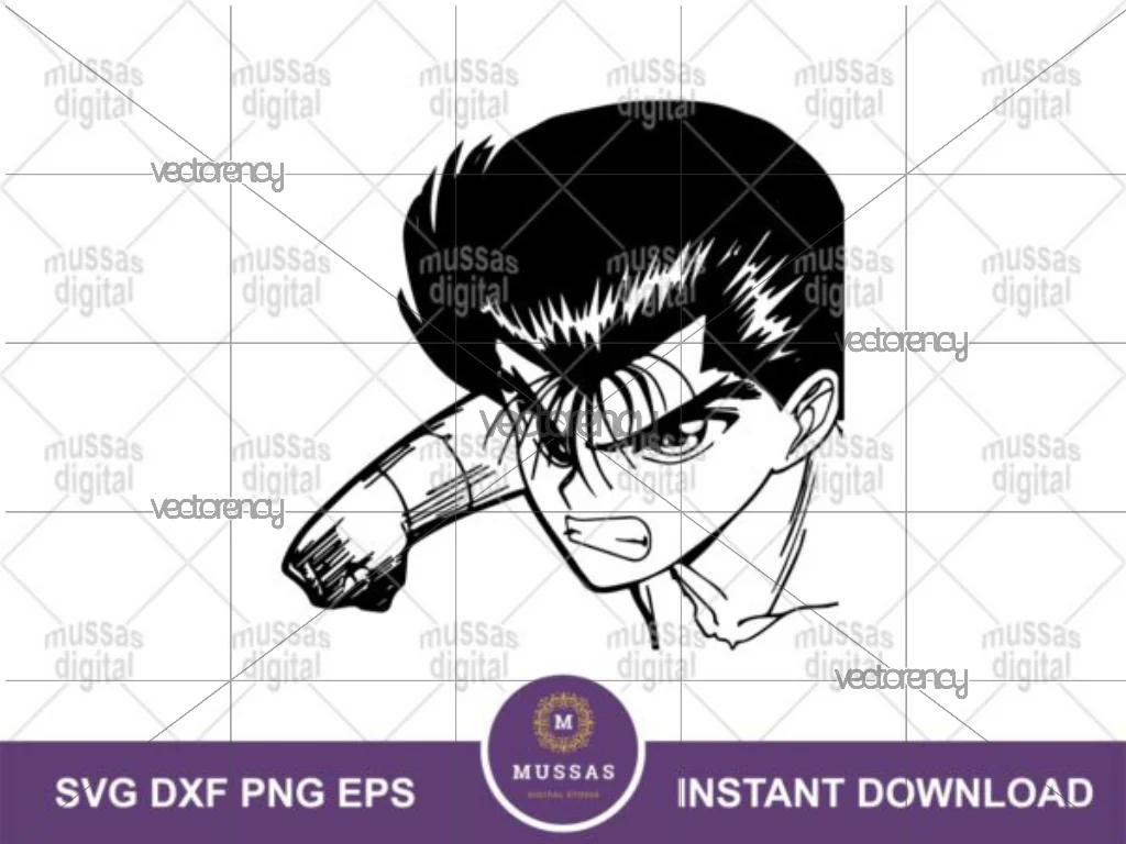 Yusuke Yu Yu Hakusho Vector, Yusuke Urameshi SVG