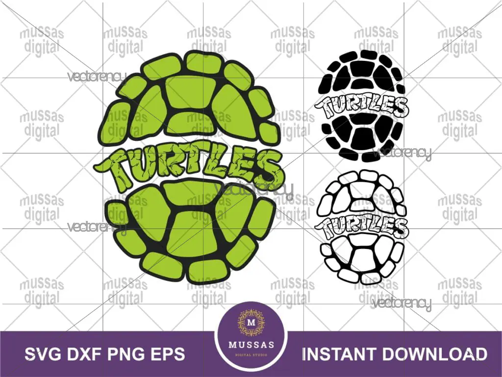 Turtles Ninja Logo SVG Cut File