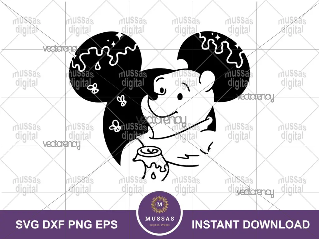 Winnie Pooh SVG Inspired Disneyland Ears