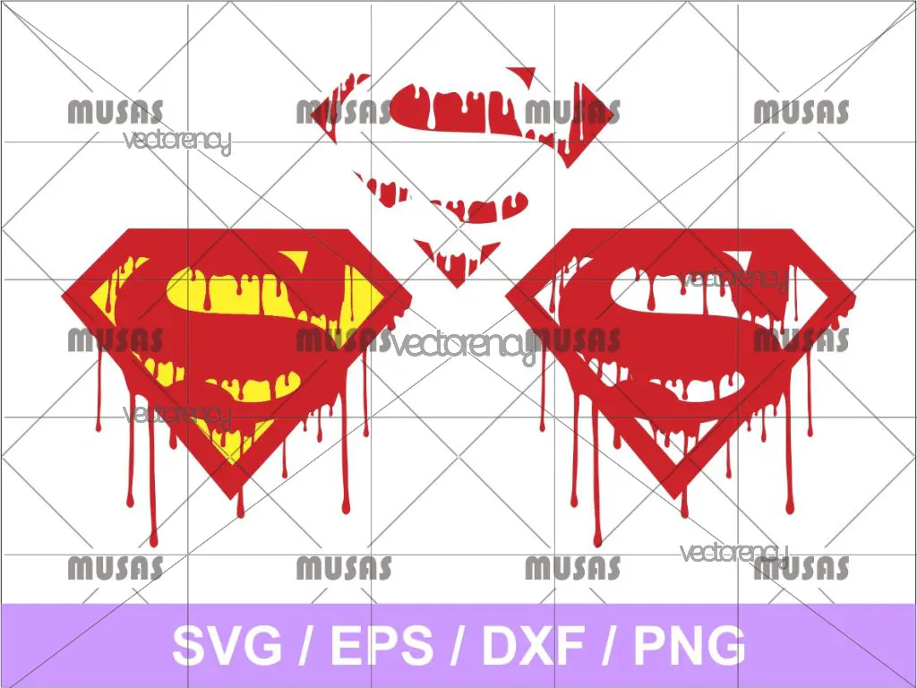 Superman Logo Dripping SVG