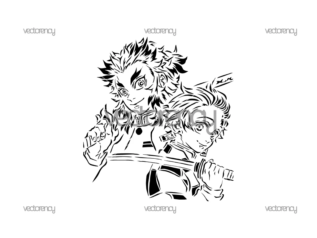 Tanjiro Stencil Cut File SVG For Cutting Machine