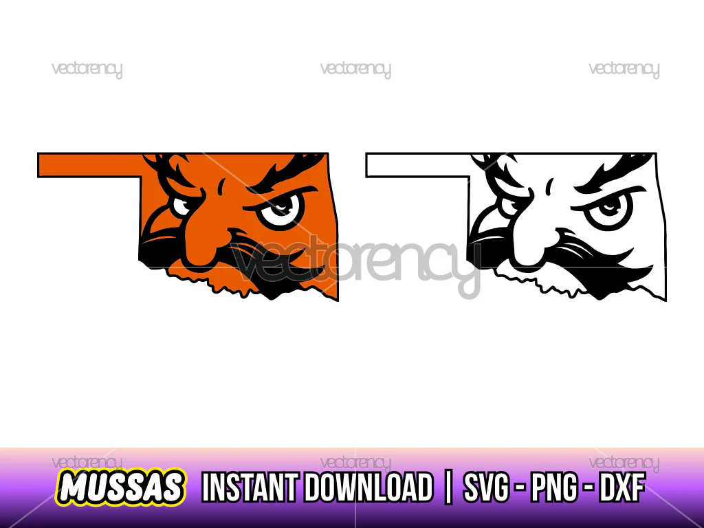 Oklahoma State Cowboys Mascot Vector SVG PNG