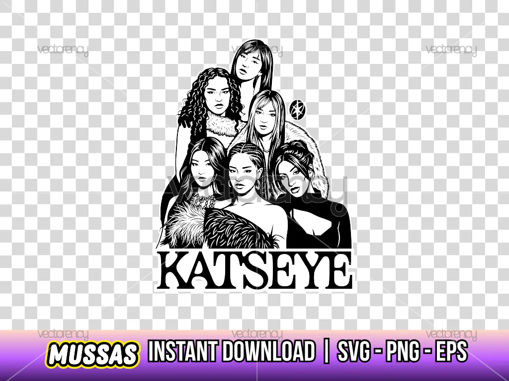 Katseye Vector T-Shirt Kpop Design PNG EPS SVG File