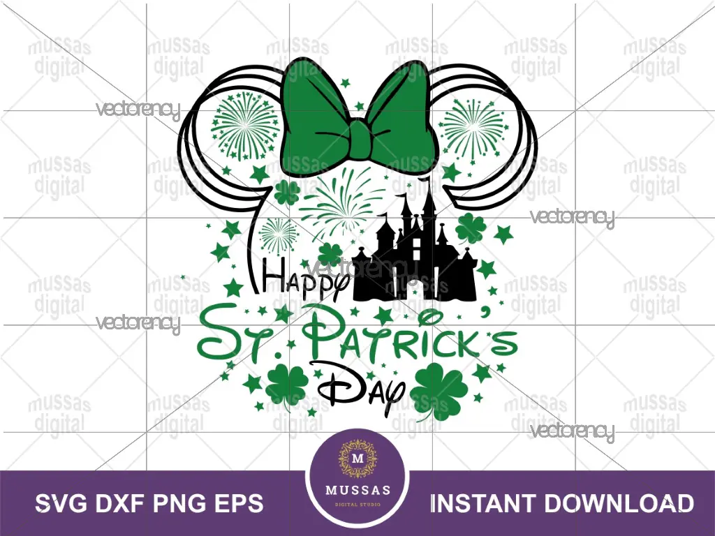 Mouse Castle SVG St Patricks Day PNG Disney