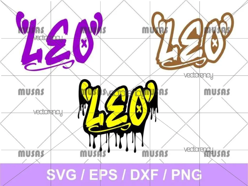 Zodiac Drip Leo SVG