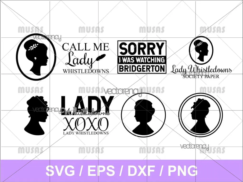 Lady Whistledowns Bridgerton SVG