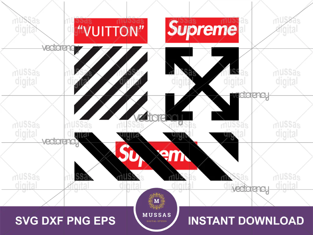 OFF White X Supreme SVG Fun Design PNG Vector