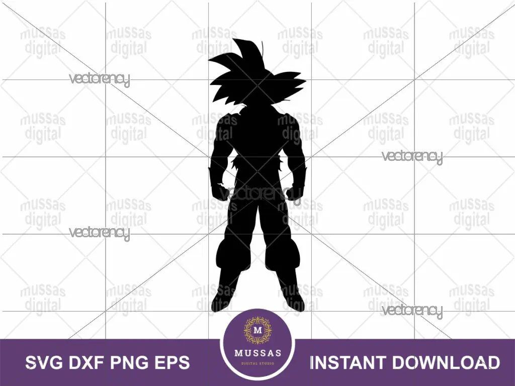 Goku Silhouette SVG