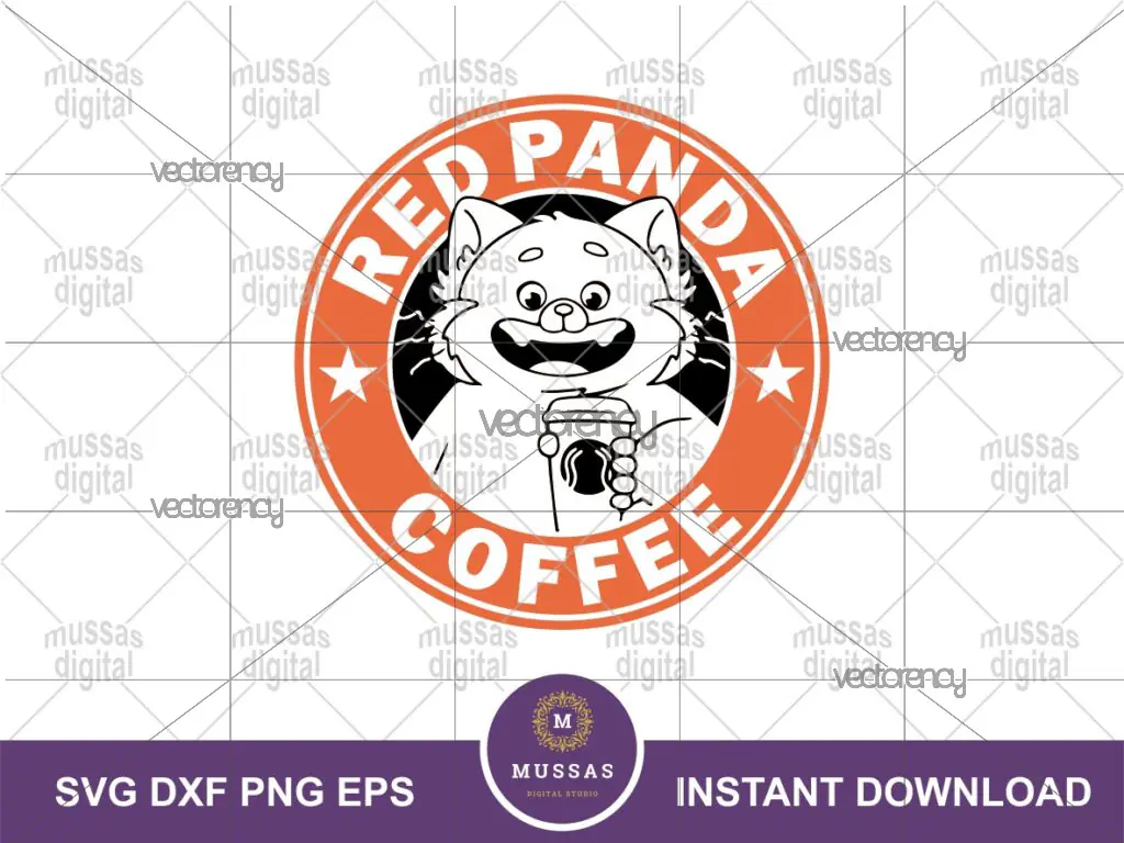 Turning Red Mei Lee SVG Red Panda Coffee