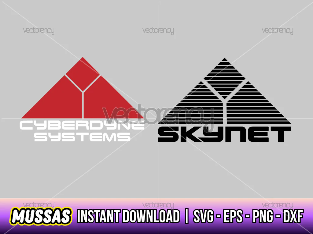 Terminator T-800 Cyberdyne Systems Logo SVG Skynet Vector
