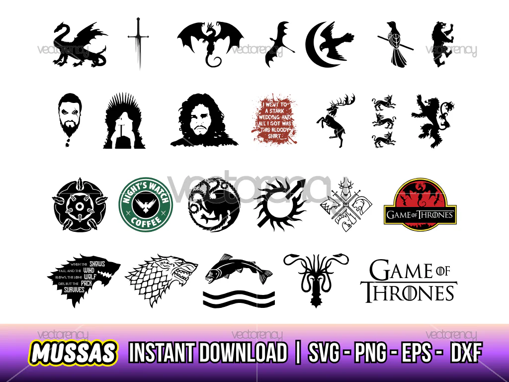 Game of Thrones SVG Bundle PNG EPS DXF