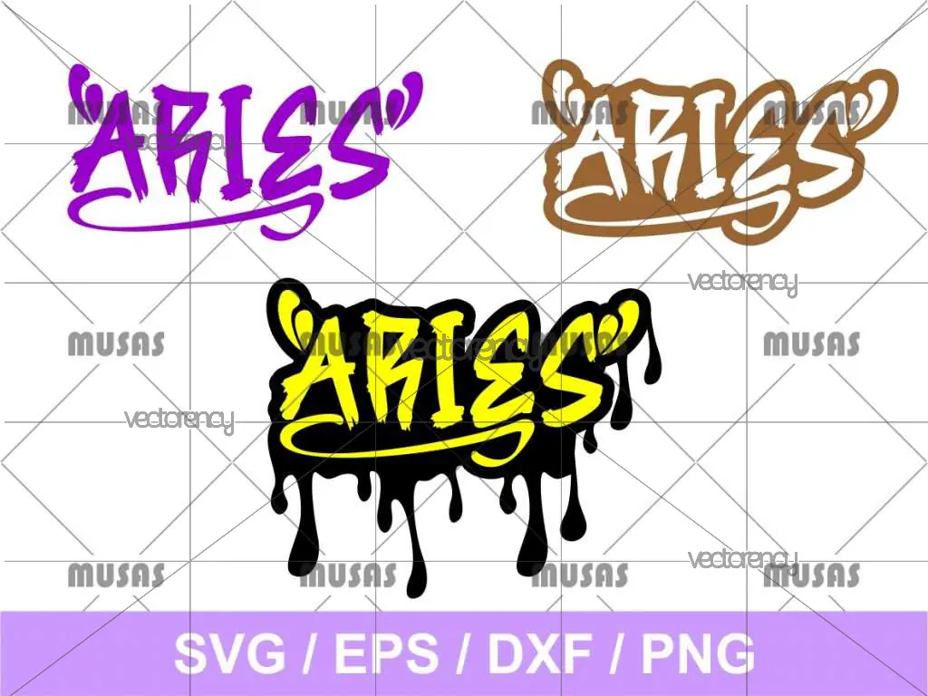 Zodiac Drip Aries SVG