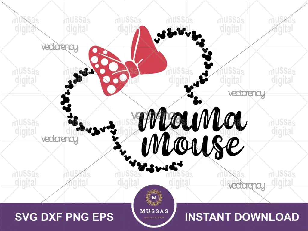 Mouse Head Mother’s Day SVG Show Your Love with this Cute and Crafty Design