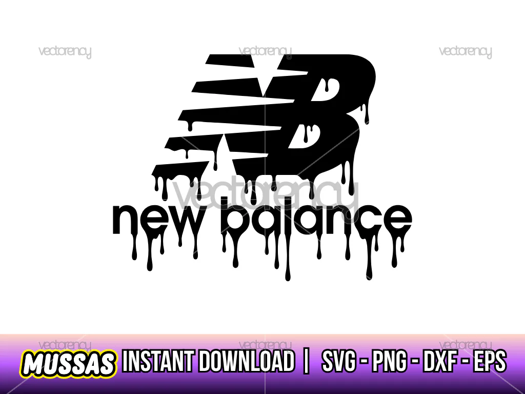 New Balance Logo Drip SVG Vector PNG Image