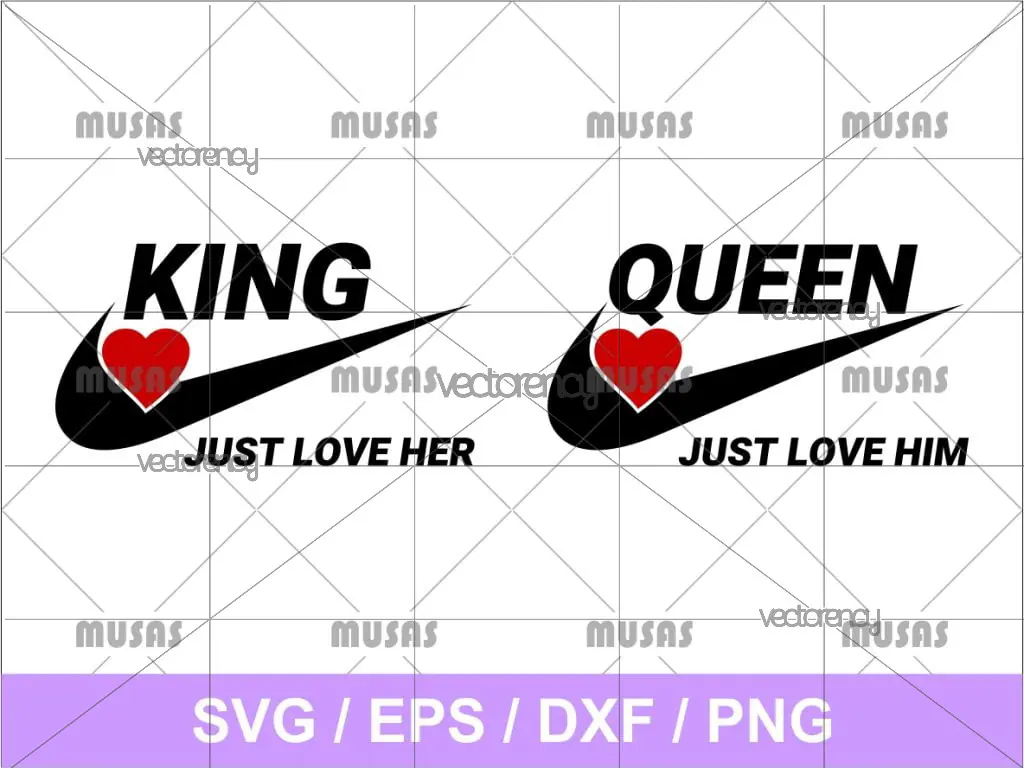 Nike King and Queen SVG