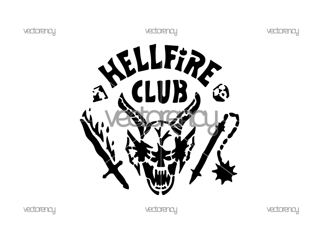 Stranger Things Carving Stencil SVG Hellfire Club