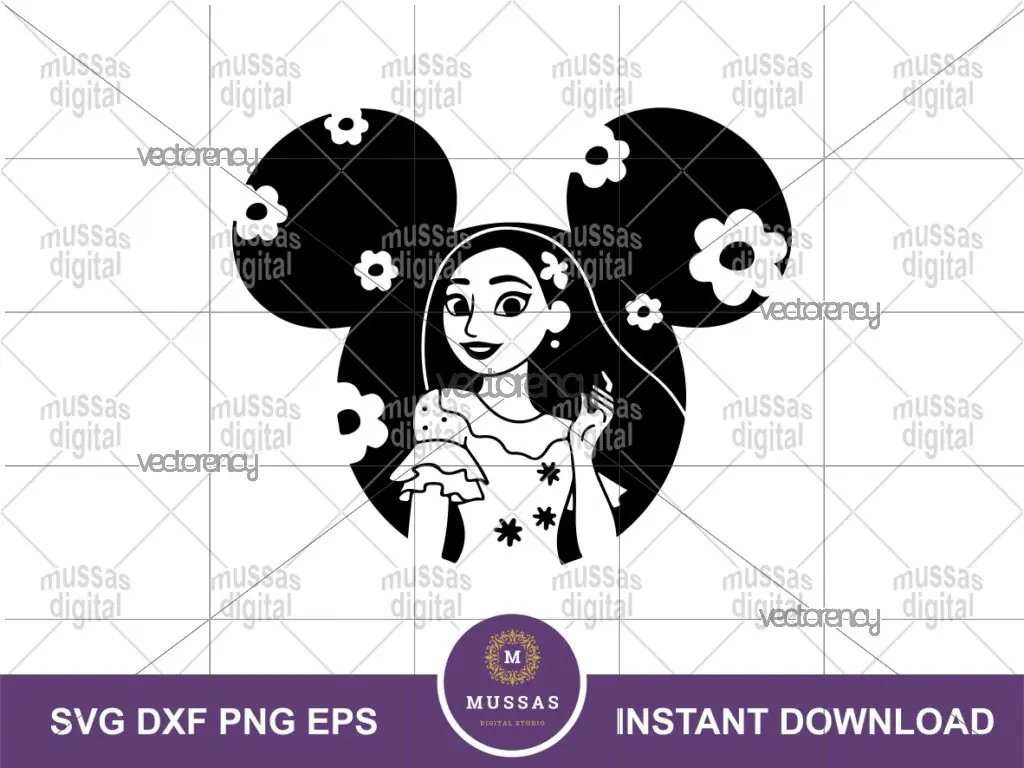 Disneyland Ears Encanto Isabela SVG PNG EPS Vector