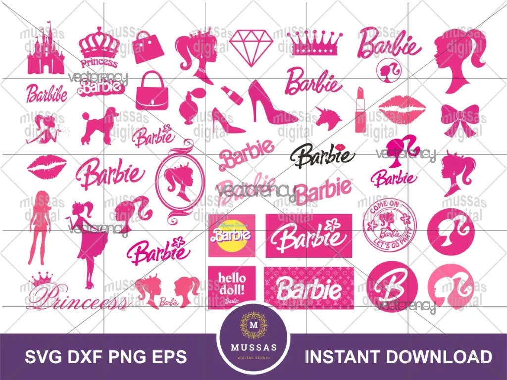 Barbie SVG Cricut Bundle, Vector Image Barbie EPS