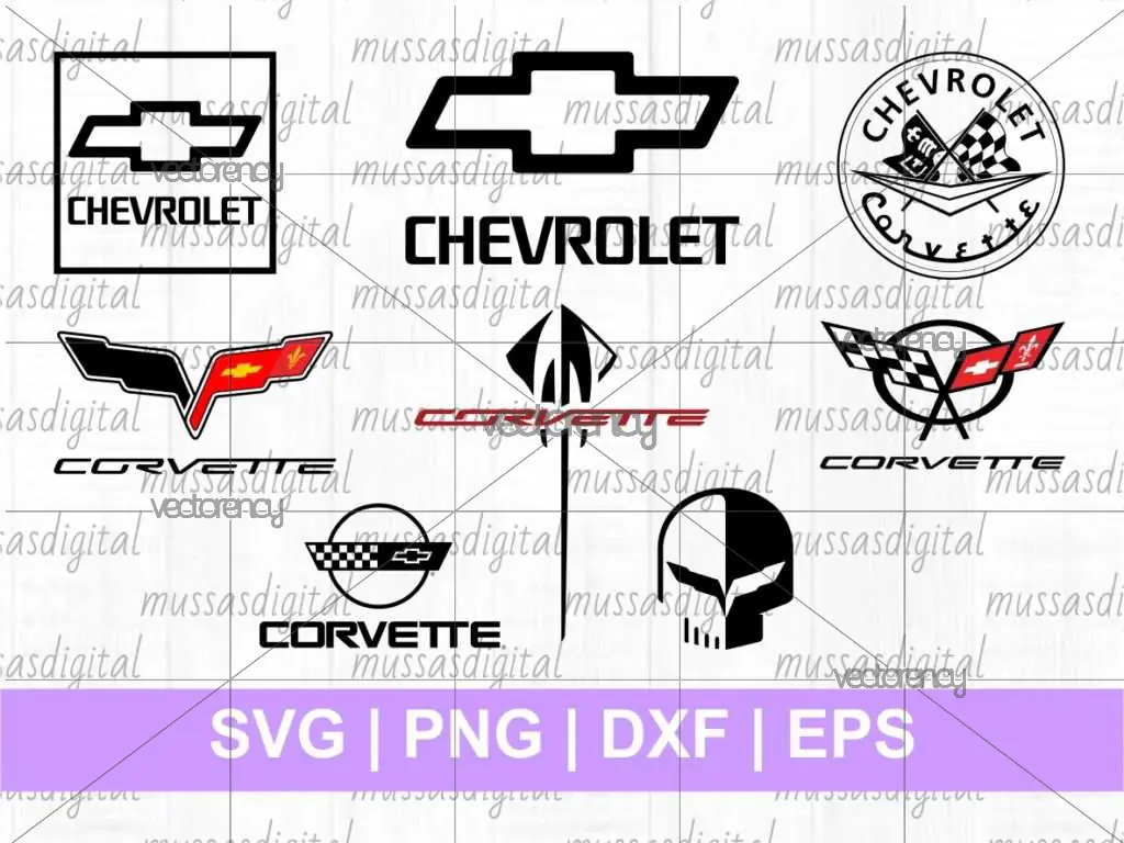 Corvette Chevrolet Logo SVG Bundle