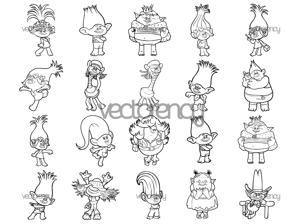 Troll Outline Clipart