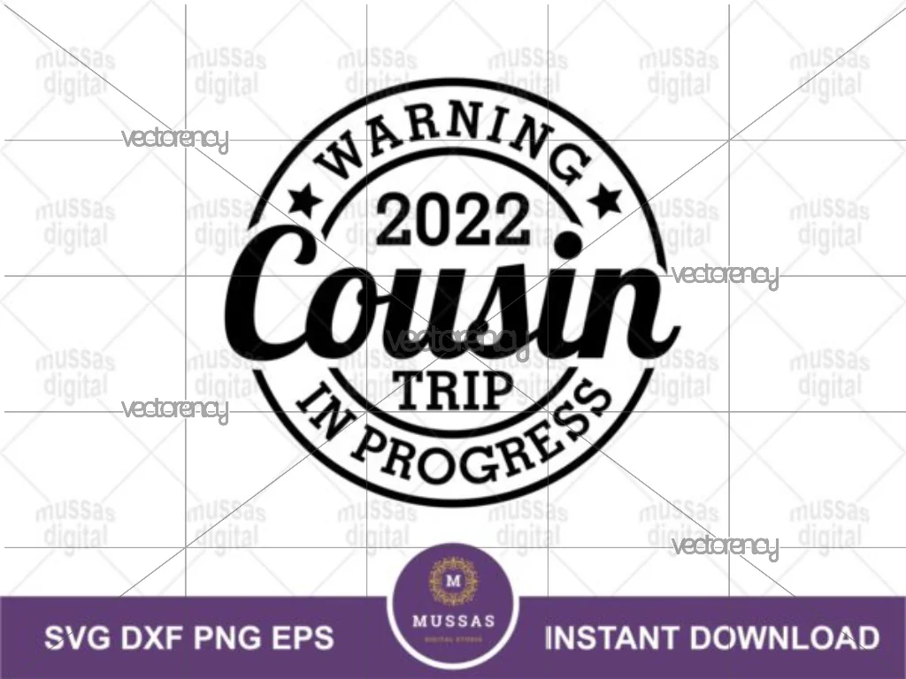 Warning Cousin Trip In Progress SVG