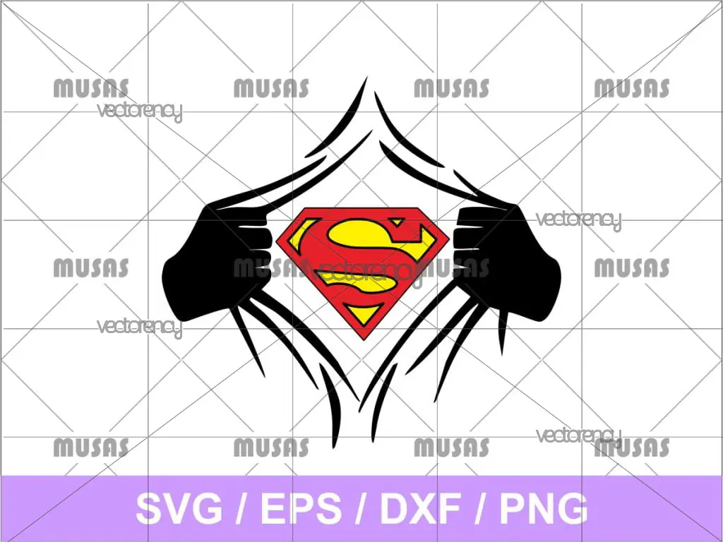 Superhero Superman SVG