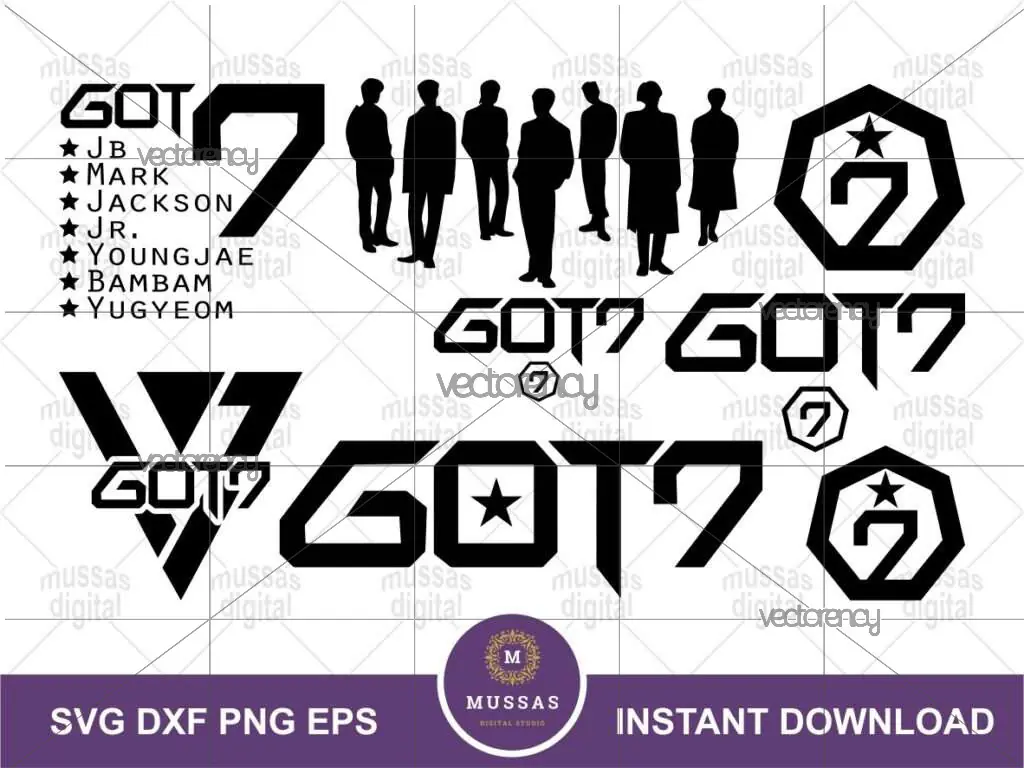 Got7 SVG Silhouette Cut File