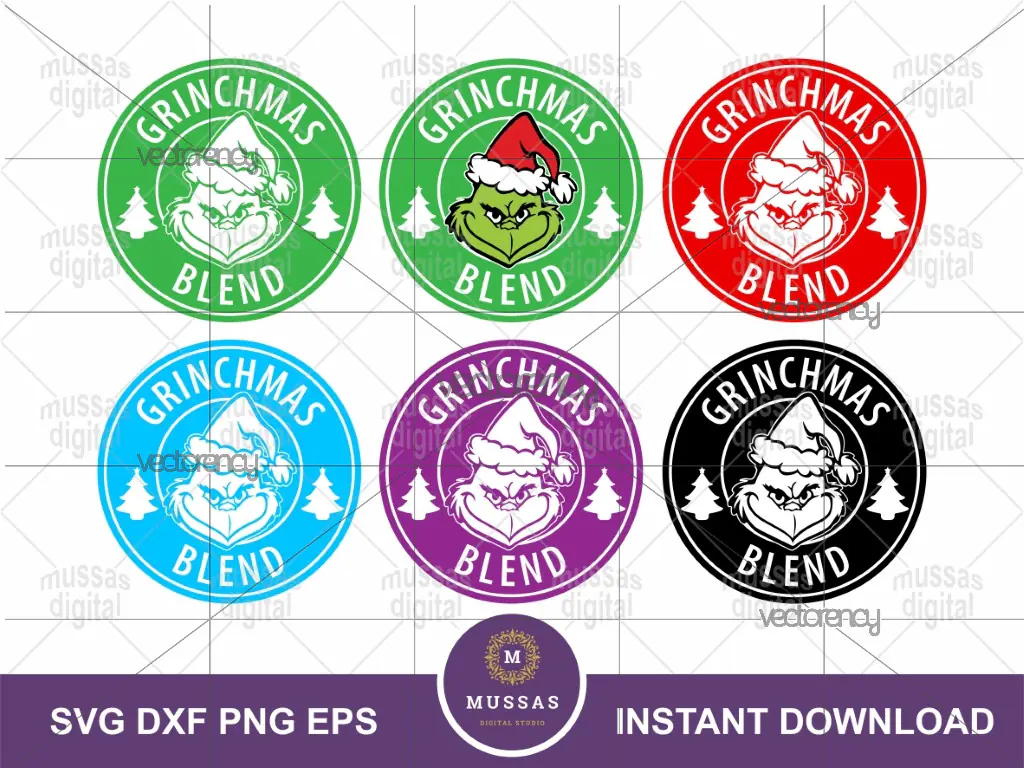 Grinchmas Blend Coffee Cups SVG, Grinch PNG