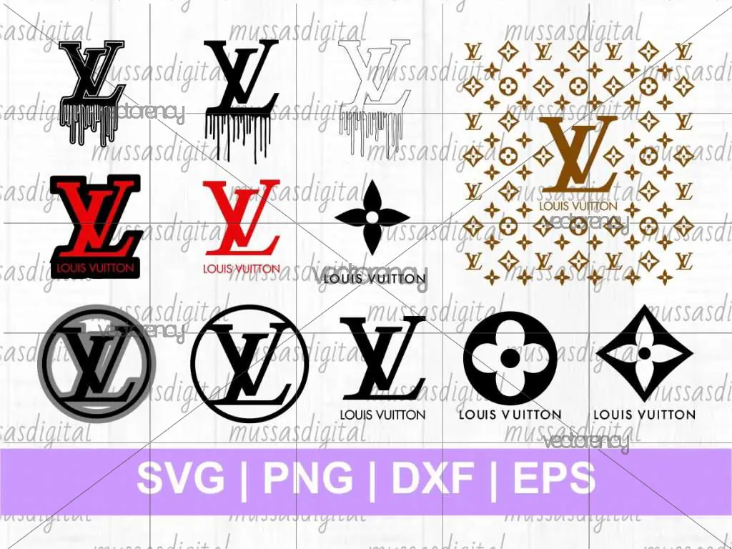 Louis Vuitton SVG Cut File Drip Pattern