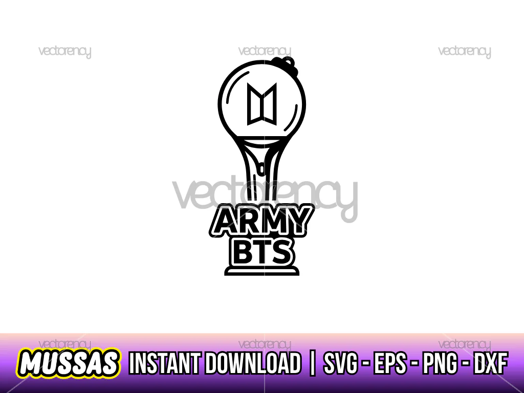 Army BTS Kpop Lightstick Vector PNG